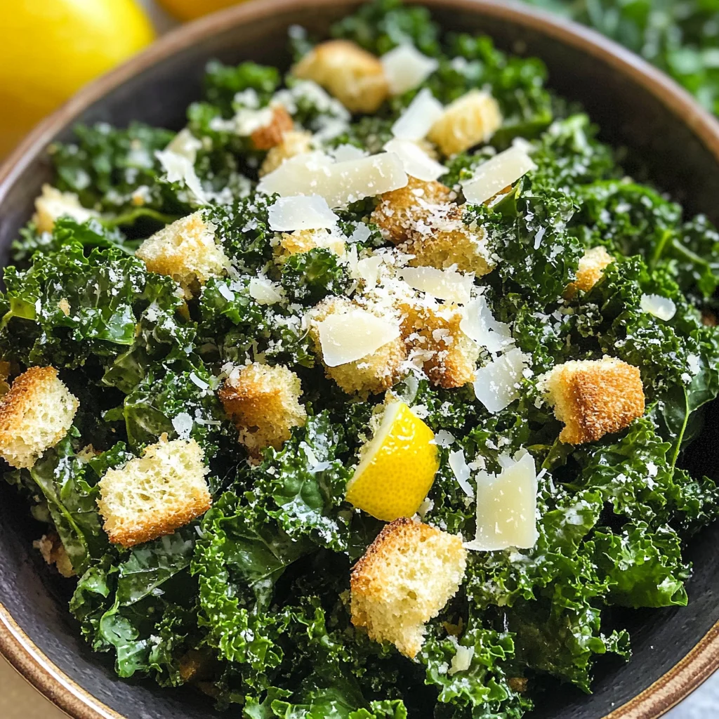 Lemony Parmesan Kale Salad