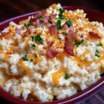 Loaded Cauliflower Rice {Super Cheesy!}