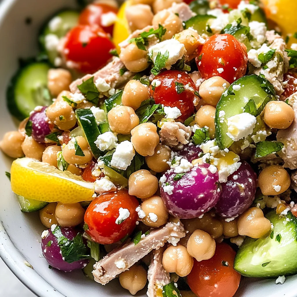 Mediterranean Chickpea Tuna Salad