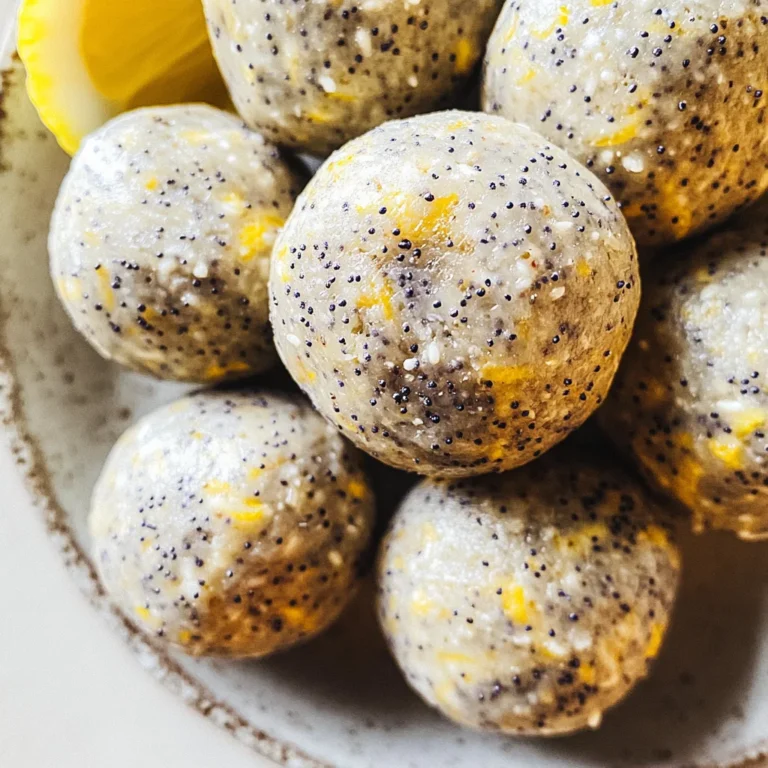 No-Bake Lemon Poppyseed Protein Balls