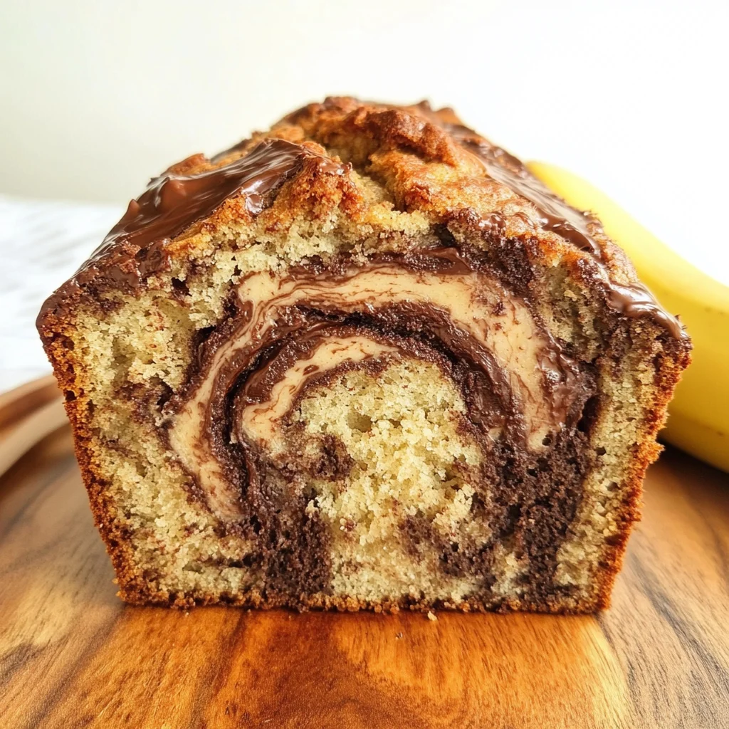 Nutella Swirled Banana Bread