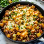 One-Pan Cheesy Meat & Potato Skillet