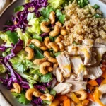 SPICY CASHEW QUINOA CRUNCH SALAD WITH GINGER LIME DRESSING