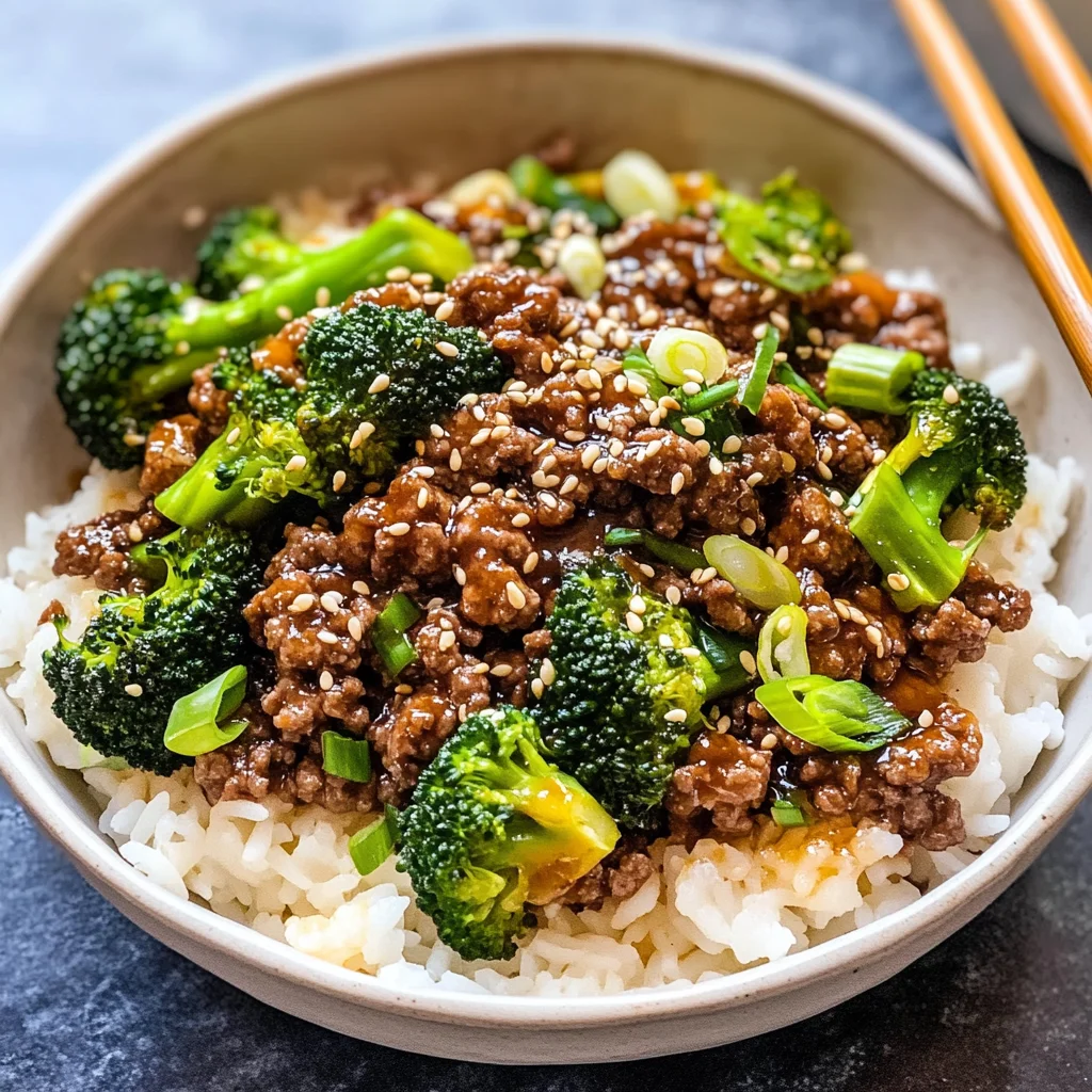Teriyaki Ground Beef and Broccoli