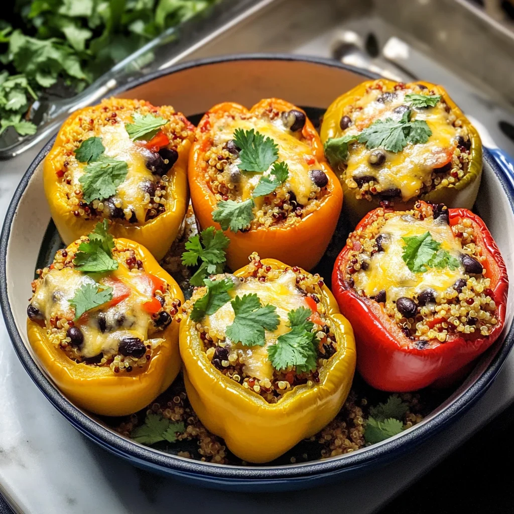 Vegetarian Stuffed Peppers - Mexican-Style