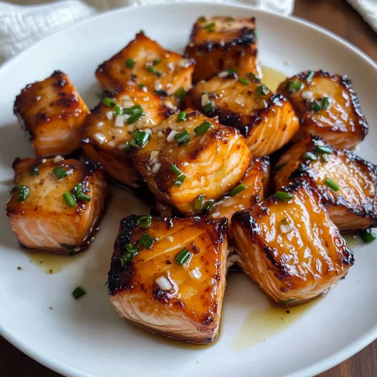 Air Fryer Honey Garlic Salmon Bites