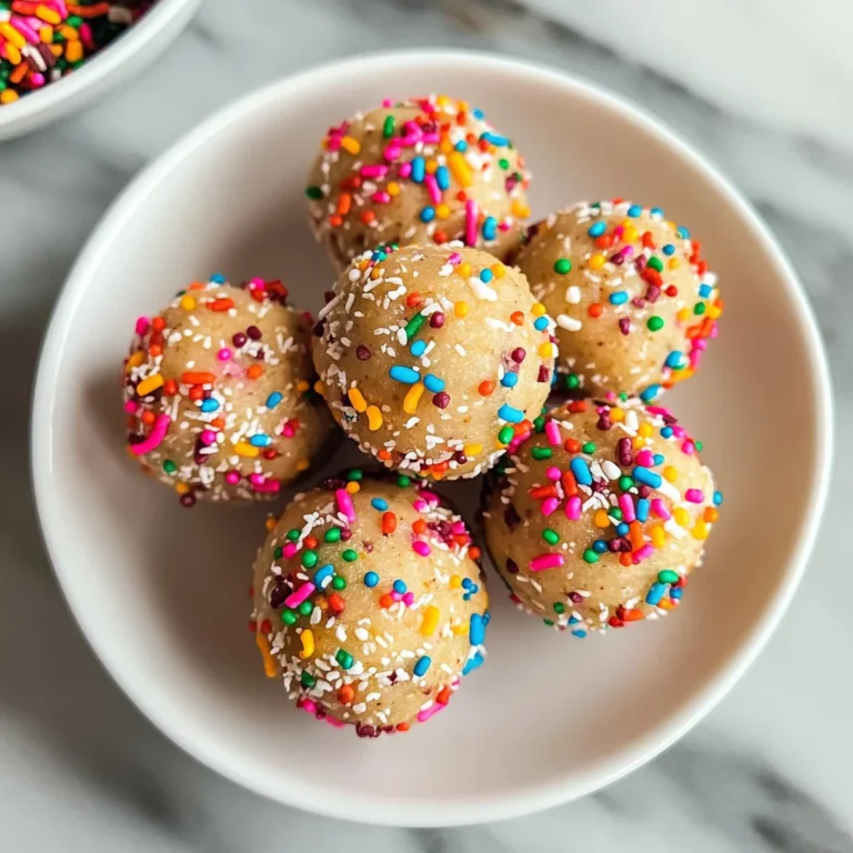 Applesauce Birthday Cake Protein Balls