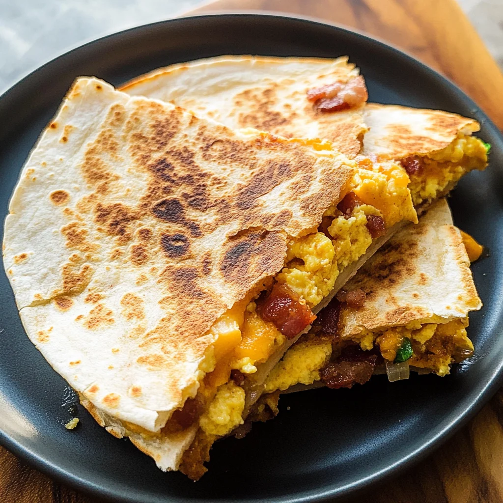 Bacon Egg Cheese Breakfast Quesadillas