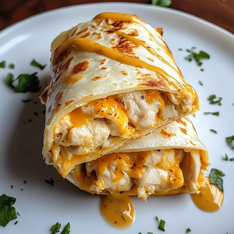 Cheesy Chicken Garlic Wraps