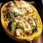 Chicken and Broccoli Stuffed Spaghetti Squash Recipe