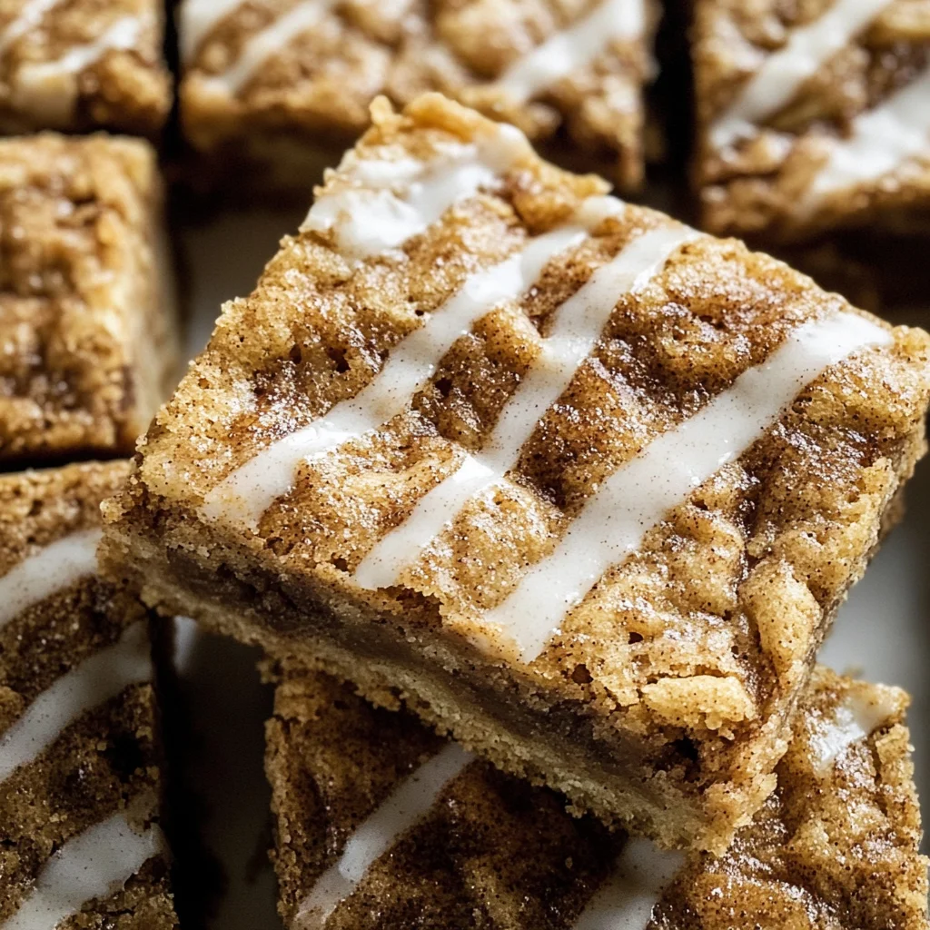 Cinnamon Roll Blondies