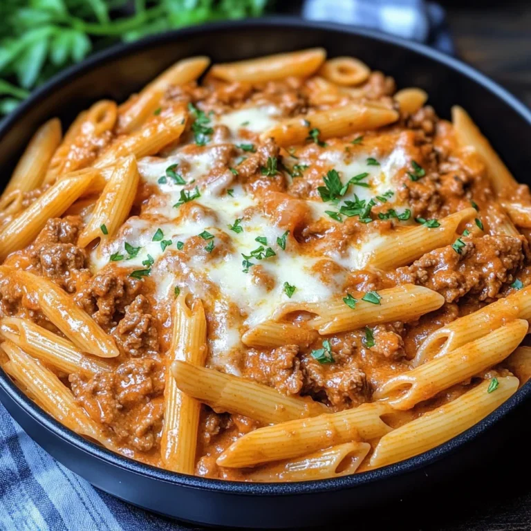 Creamy High Protein Beef Pasta