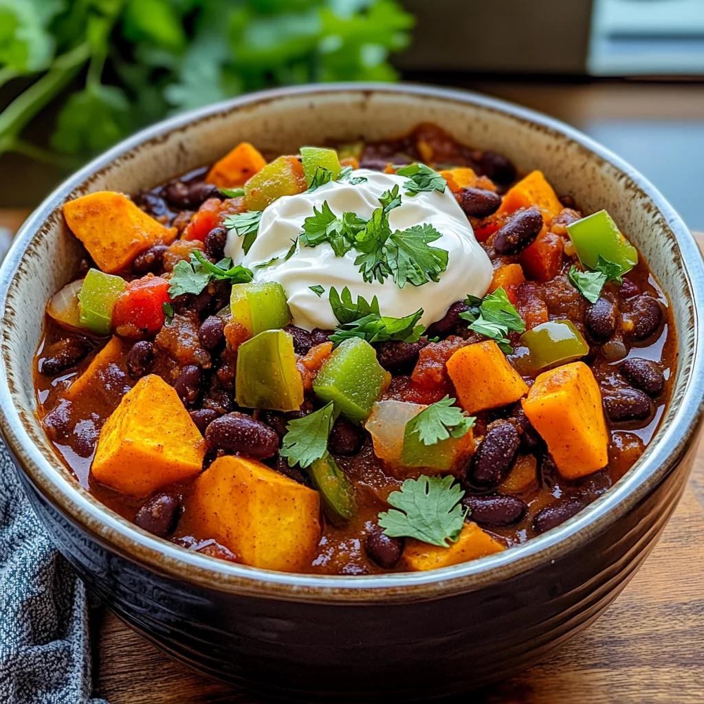 Crock Pot Sweet Potato Black Bean Chili
