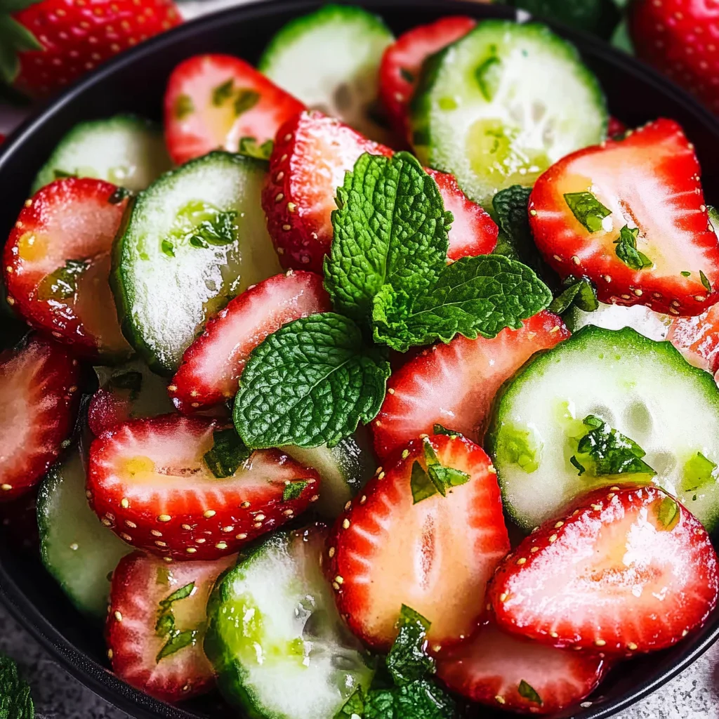 Cucumber Strawberry Salad (Just 6 Ingredients)