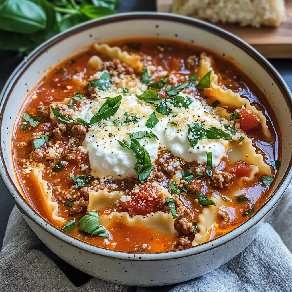 Easy Creamy Lasagna Soup