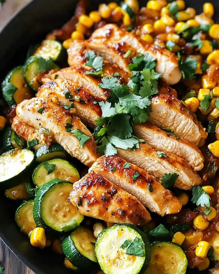 Garlic Butter Chicken with Zucchini and Corn - One-Pan, 30-Minute Meal
