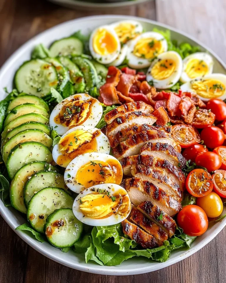 Grilled Chicken Cobb Salad with Honey Dijon {Paleo, Whole30 Option}