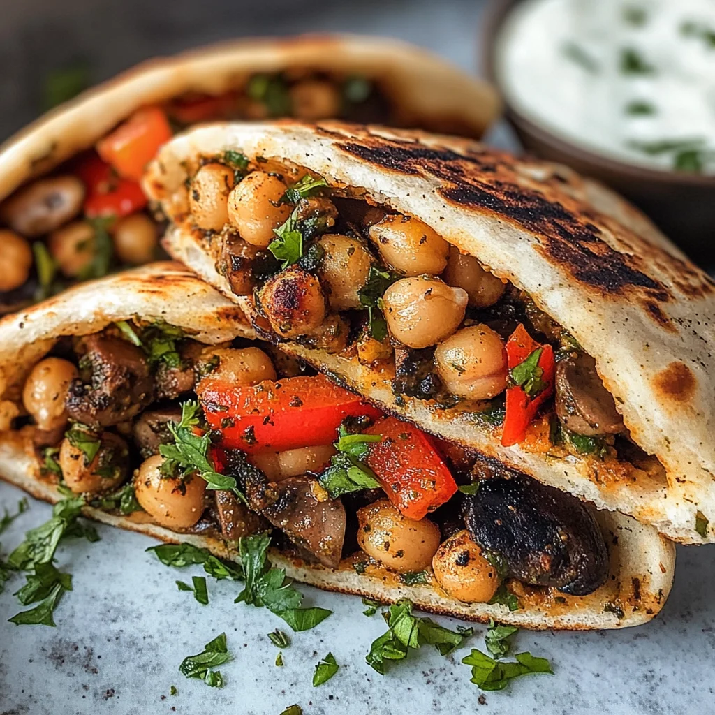 Grilled Chickpea Veggie Pita