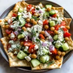 Loaded Vegetarian Greek Pita Nachos