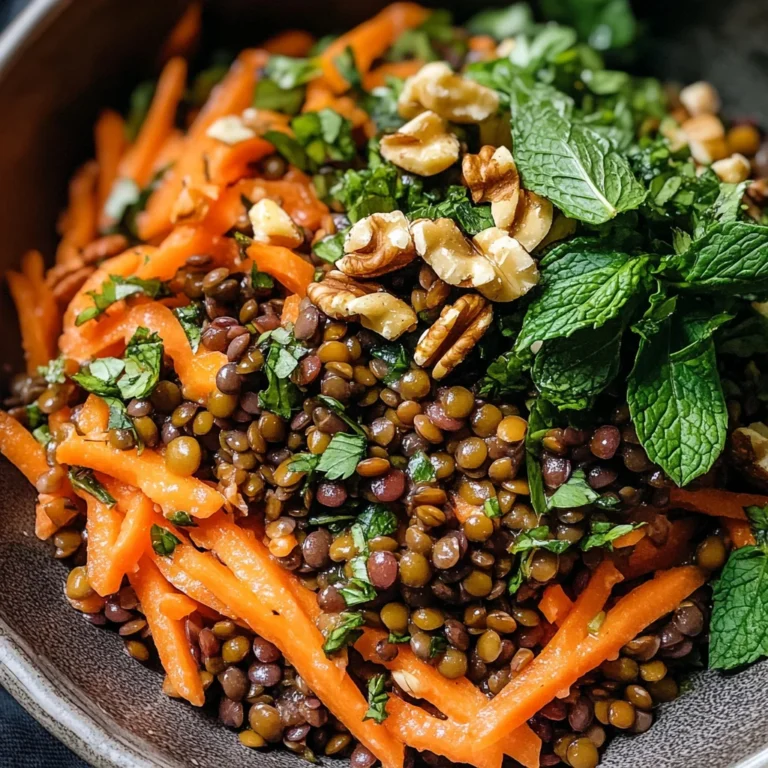 Moroccan Lentil Carrot Salad (Vegan)