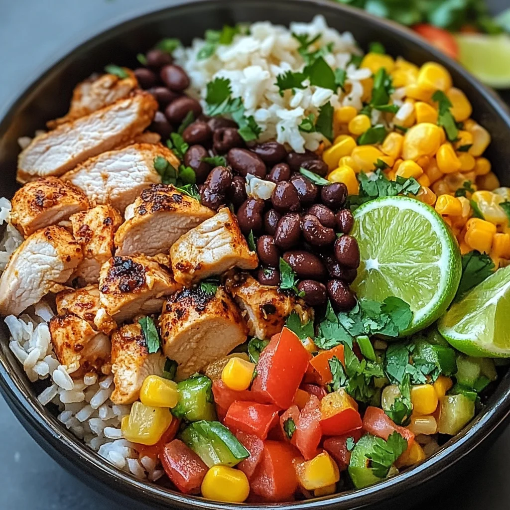 One Pan Chicken Burrito Bowl