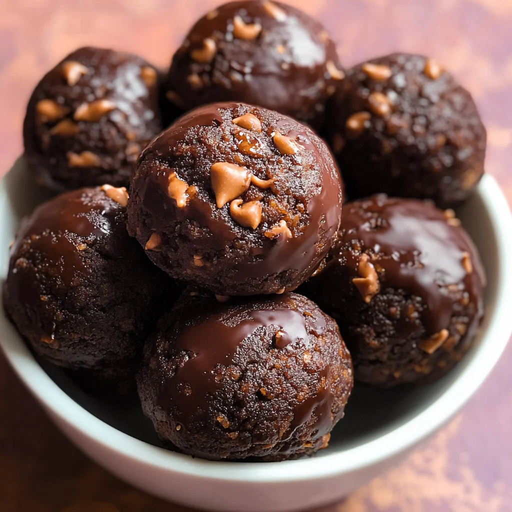 Ooey Gooey Brownie Batter Protein Balls (no bake and no blender required)