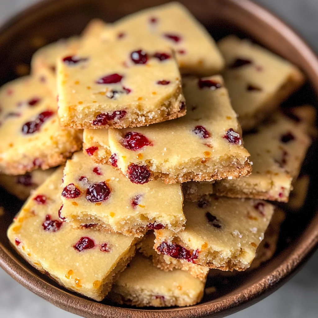 Orange Cranberry Shortbread Cookies