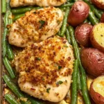 Parmesan Crusted Chicken Sheet Pan Dinner
