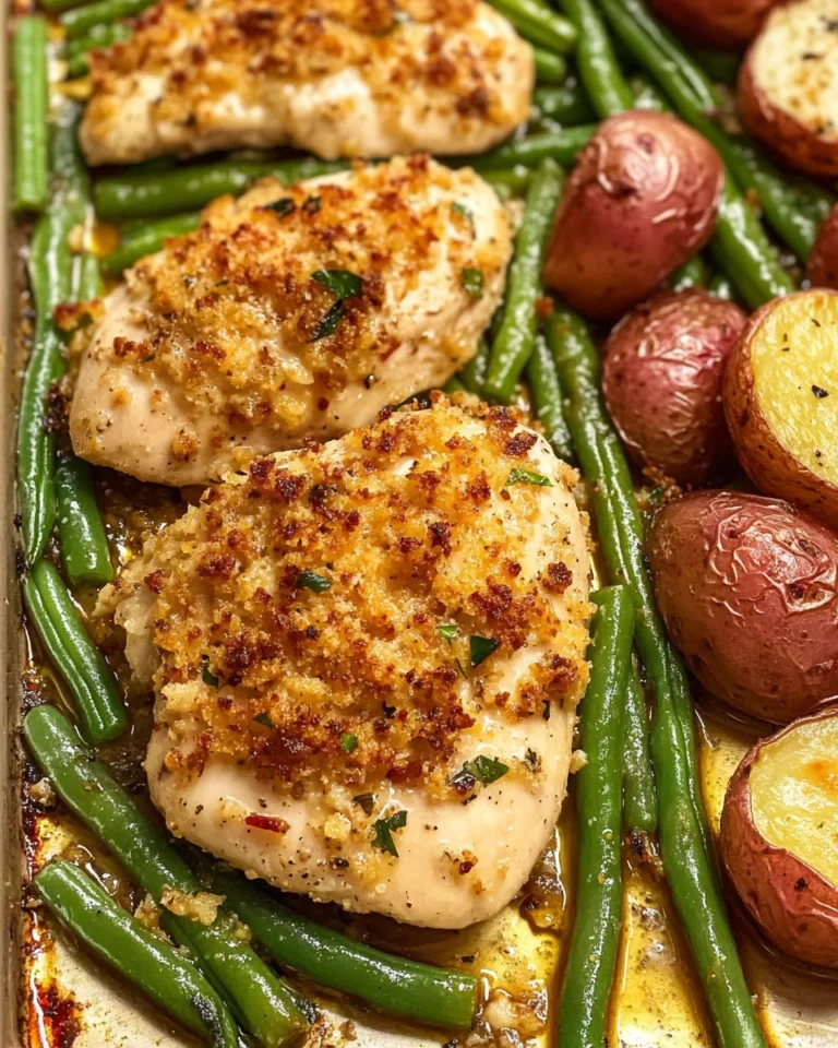 Parmesan Crusted Chicken Sheet Pan Dinner