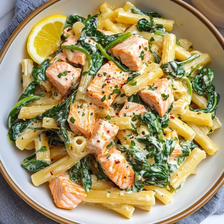 Quick Salmon & Spinach Pasta
