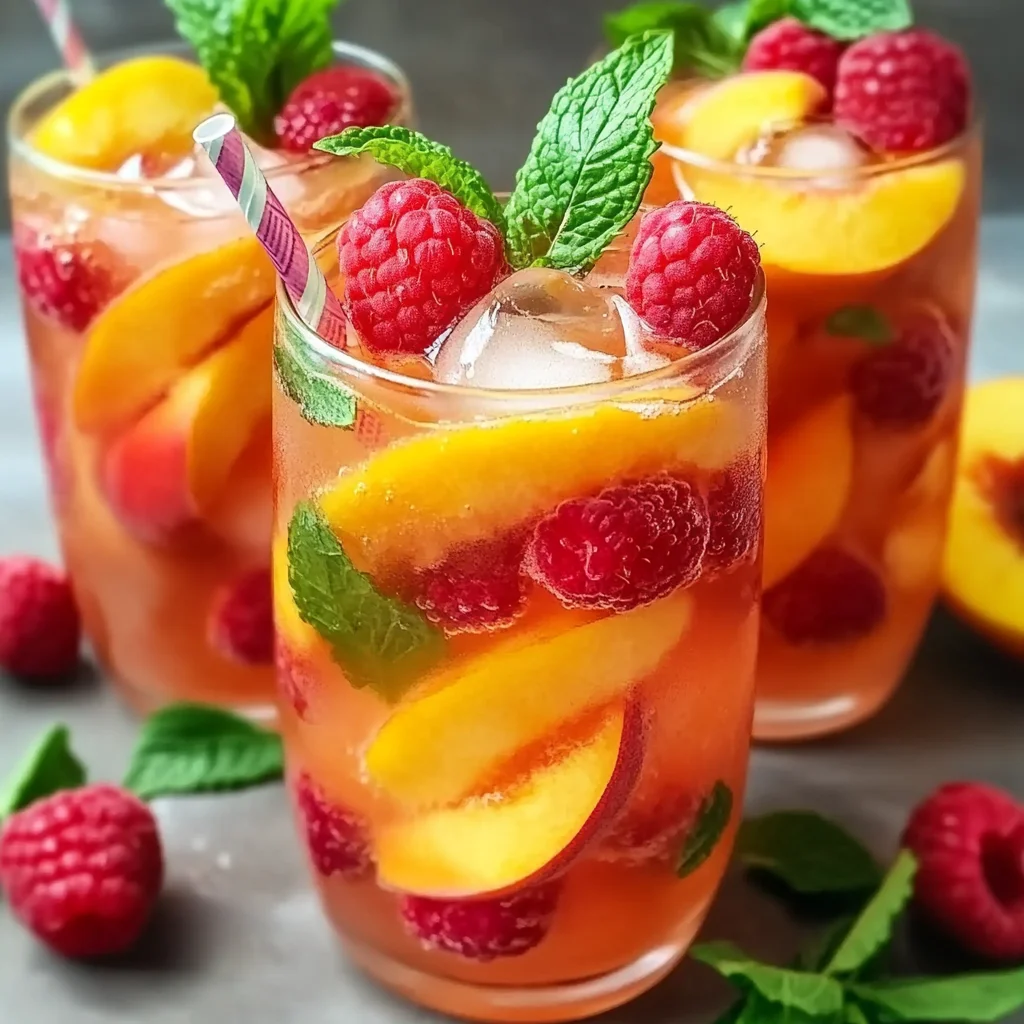 Raspberry Peach Lemonade