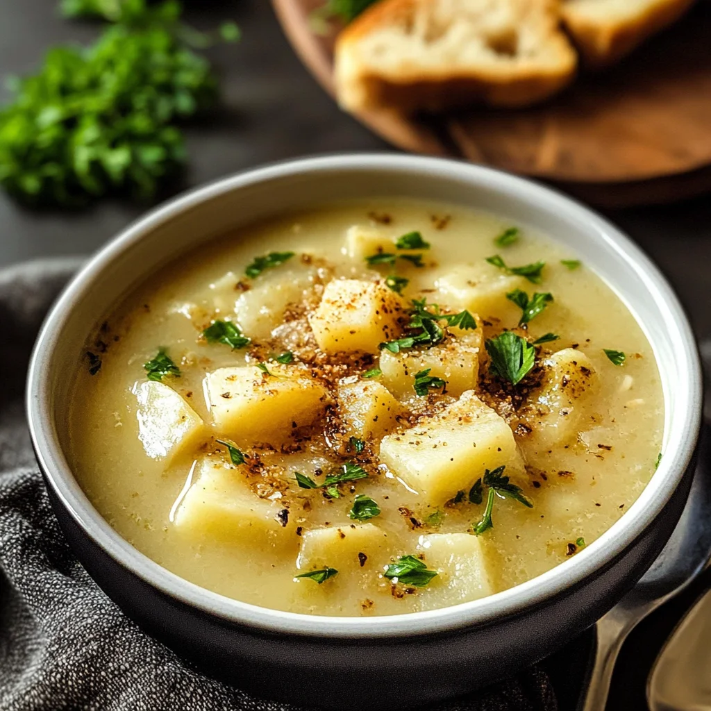 Roasted Garlic Potato Soup