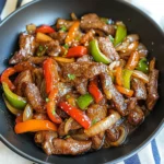 Sizzling Chinese Pepper Steak with Onions