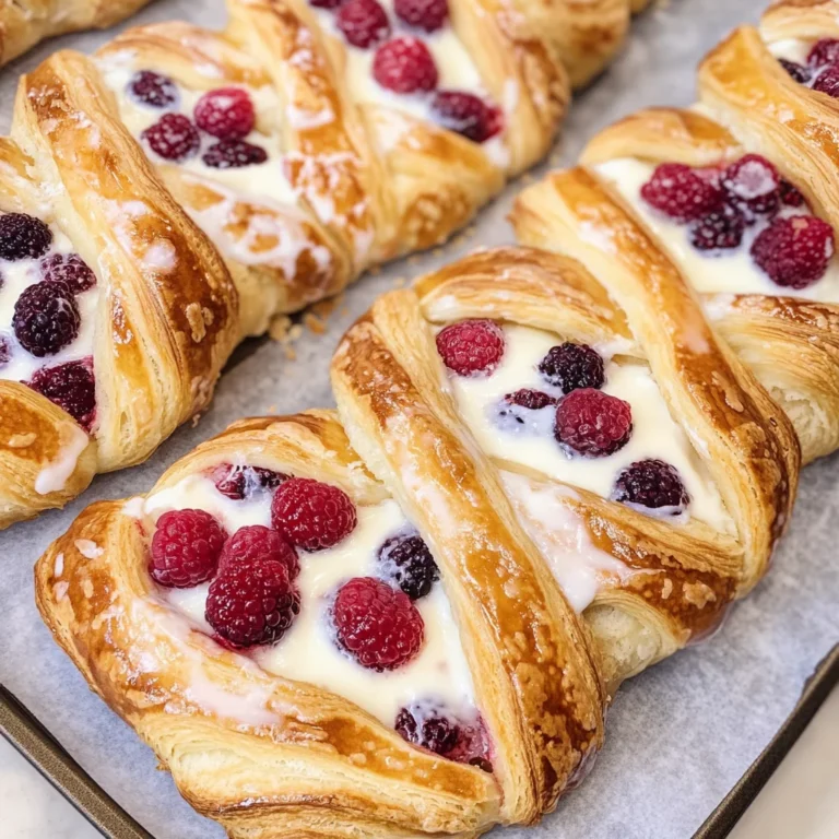 Sourdough Discard Raspberry Cream Cheese Danishe