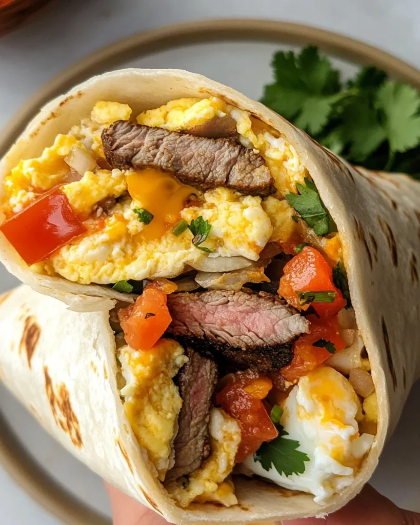 Steak and Egg Breakfast Burrito