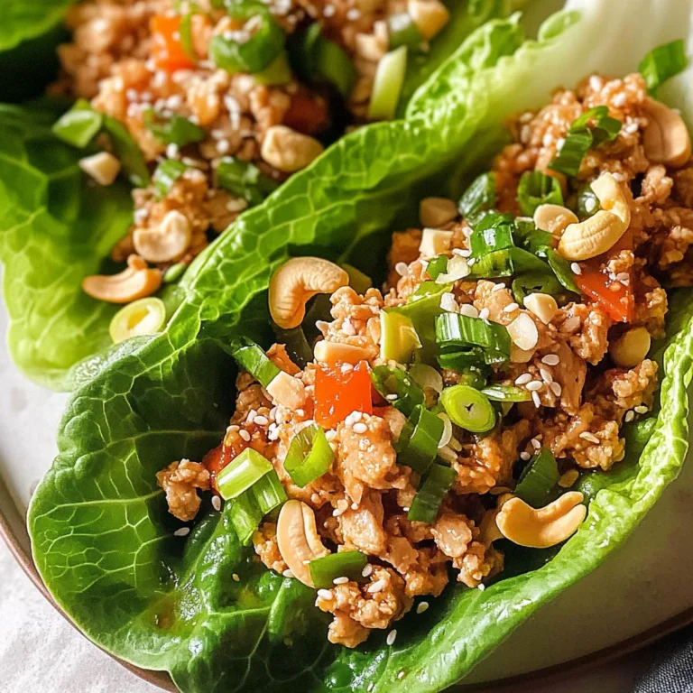 Thai Chicken Lettuce Wraps