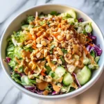 Thai Crunch Salad CPK Copycat (with peanut ginger sauce)