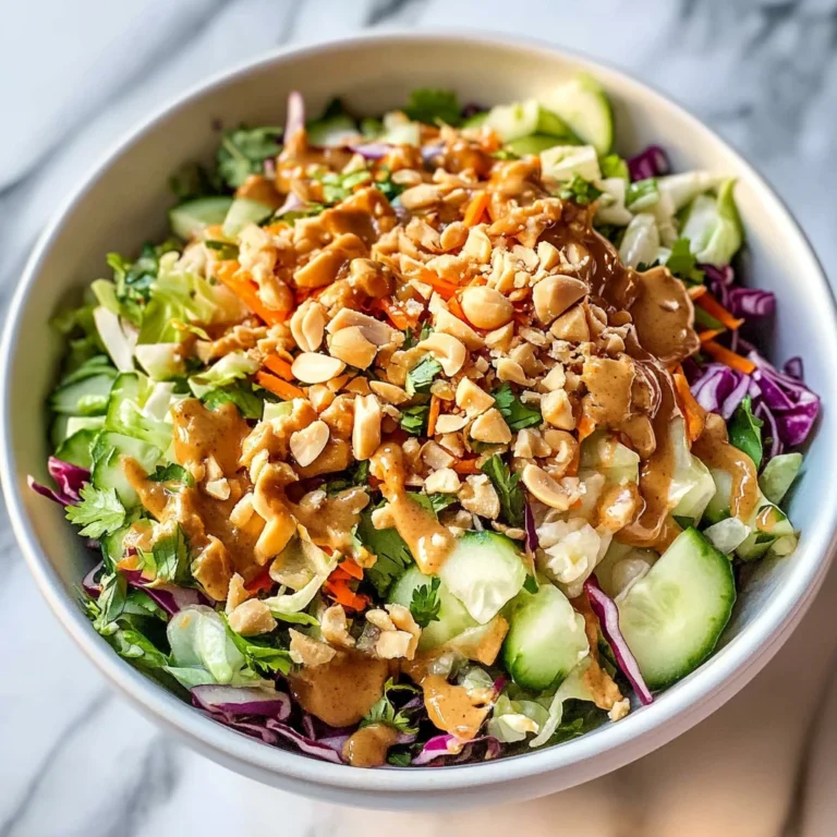 Thai Crunch Salad CPK Copycat (with peanut ginger sauce)