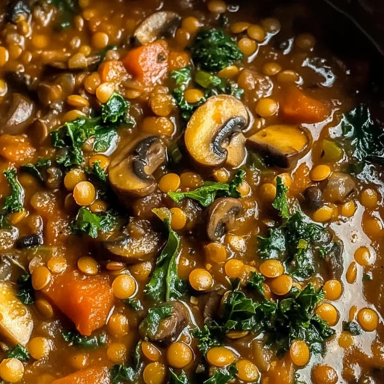 Vegan Lentil Mushroom Stew