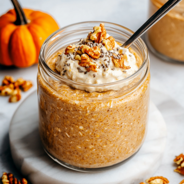 High Protein Pumpkin Overnight Oats
