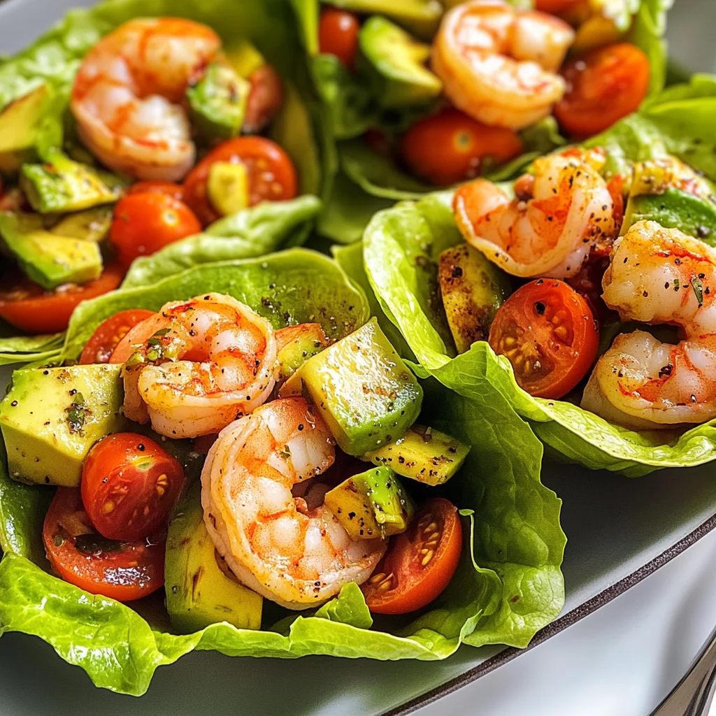 Avocado & Shrimp Lettuce Wraps