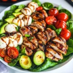 Baked Marinated Chicken Salad with Mozzarella and Balsamic Vinaigrette