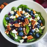 Blueberry Spinach Salad with Honey Balsamic Dressing