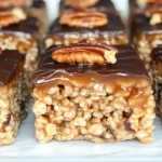 Caramel Turtle Rice Krispies Treats