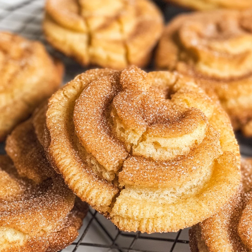 Churro Crinkle Cookies with Cinnamon Sugar