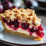 Cranberry Cream Cheese Crumb Pie