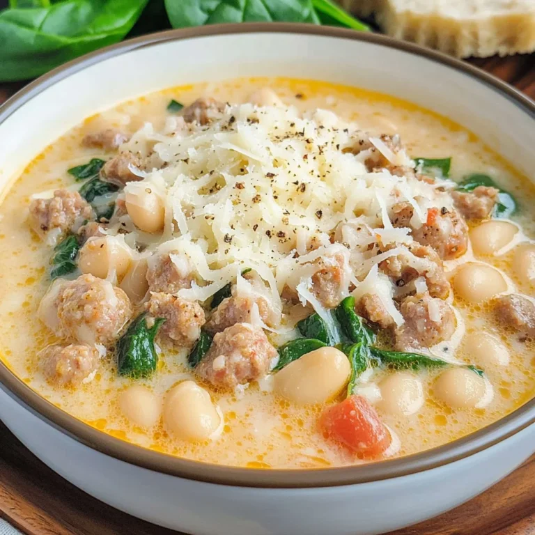 Creamy Parmesan Italian Sausage Soup