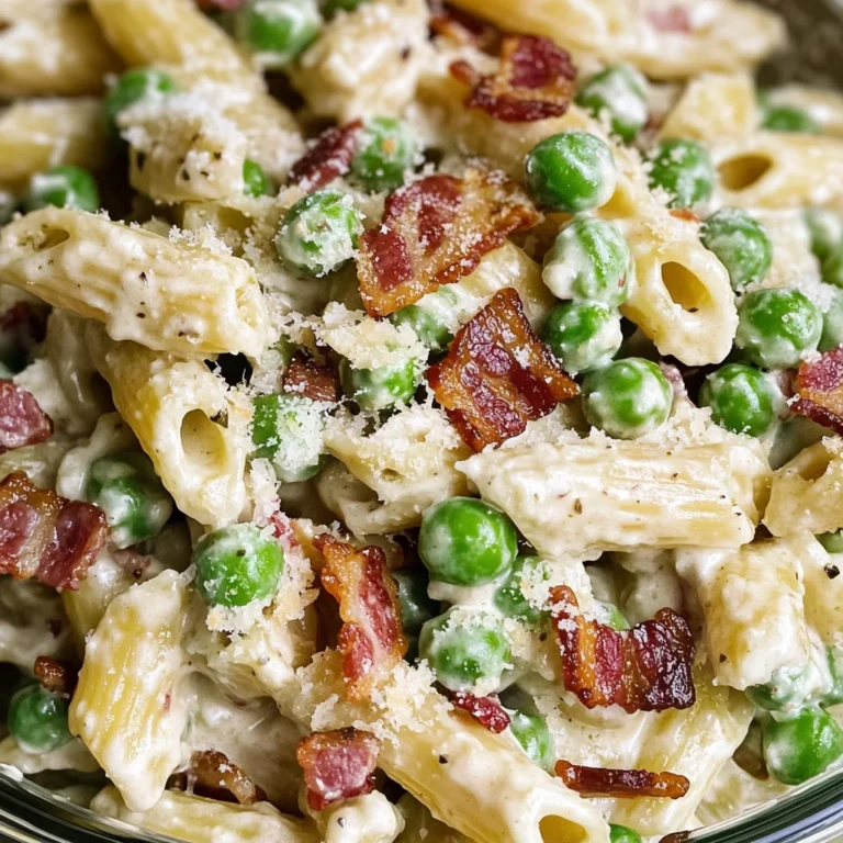 Creamy Pea and Bacon Pasta Salad