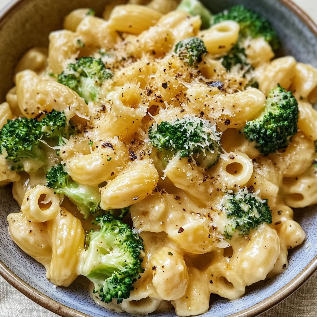 Creamy Vegetarian Broccoli Cheddar Pasta