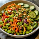 Edamame Salad with Peanut Sauce recipe
